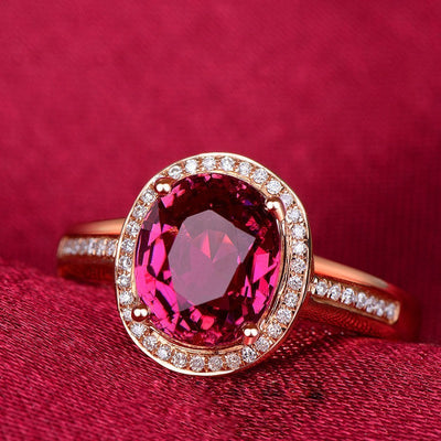 The Fiery Elegance of Red Crystal Ruby Gemstone Diamond Rings