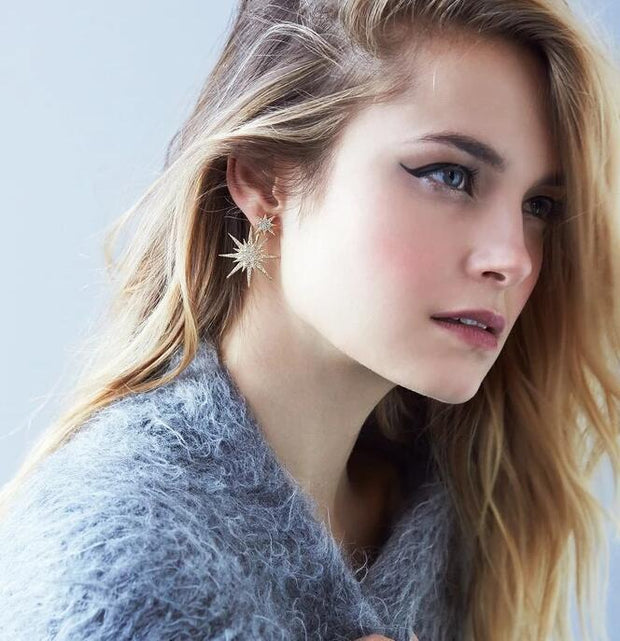 Stud earrings with star stud earrings